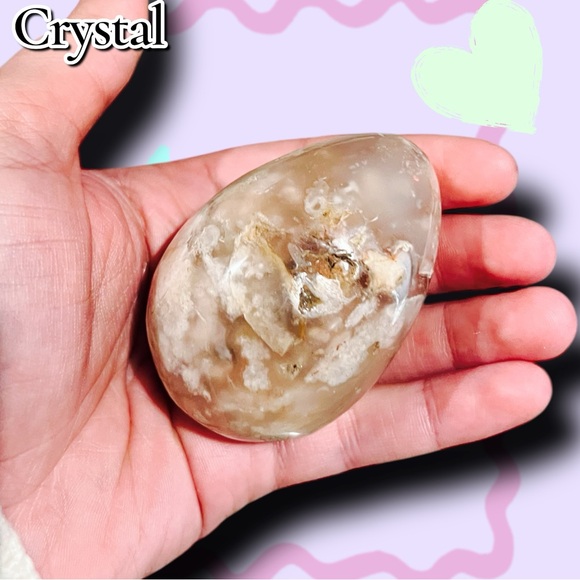 Polished Agate/Jasper Crystal Egg – Natural Stone - Picture 7 of 9